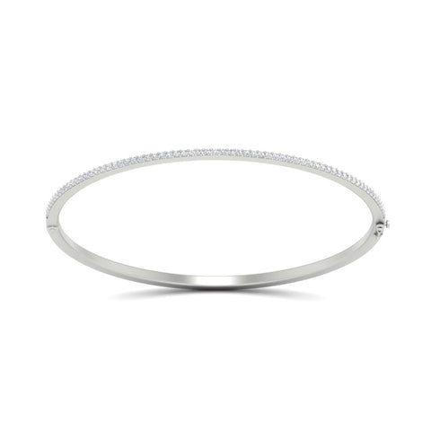 Elegant Round Diamond Bangle Bracelet