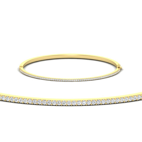 Elegant Round Diamond Bangle Bracelet