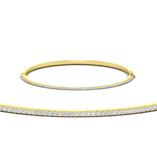 Elegant Round Diamond Bangle Bracelet