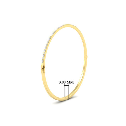 Elegant Round Diamond Bangle Bracelet