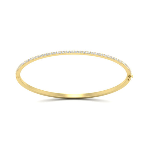 Elegant Round Diamond Bangle Bracelet