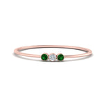 Load image into Gallery viewer, emerald-3-stone-bezel-delicate-ring-in-rose-gold-FD9412RORGEMGR-NL-RG.jpg
