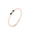 Load image into Gallery viewer, emerald-3-stone-bezel-delicate-ring-in-rose-gold-FD9412RORGEMGR-NL-RG.jpg