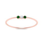 Load image into Gallery viewer, emerald-3-stone-bezel-delicate-ring-in-rose-gold-FD9412RORGEMGR-NL-RG.jpg
