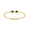 Load image into Gallery viewer, emerald-3-stone-bezel-delicate-ring-in-yellow-gold-FD9412RORGEMGR-NL-YG.jpg