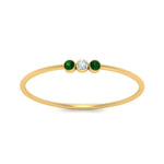 Load image into Gallery viewer, emerald-3-stone-bezel-delicate-ring-in-yellow-gold-FD9412RORGEMGR-NL-YG.jpg
