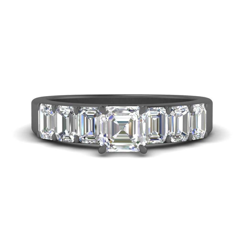 Asscher Cut Luxurious Engagement Ring