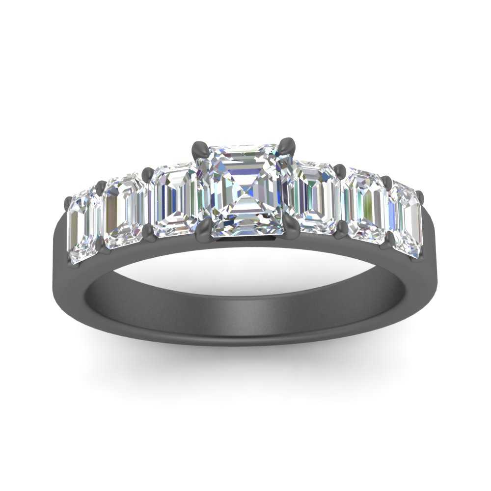 Asscher Cut Luxurious Engagement Ring