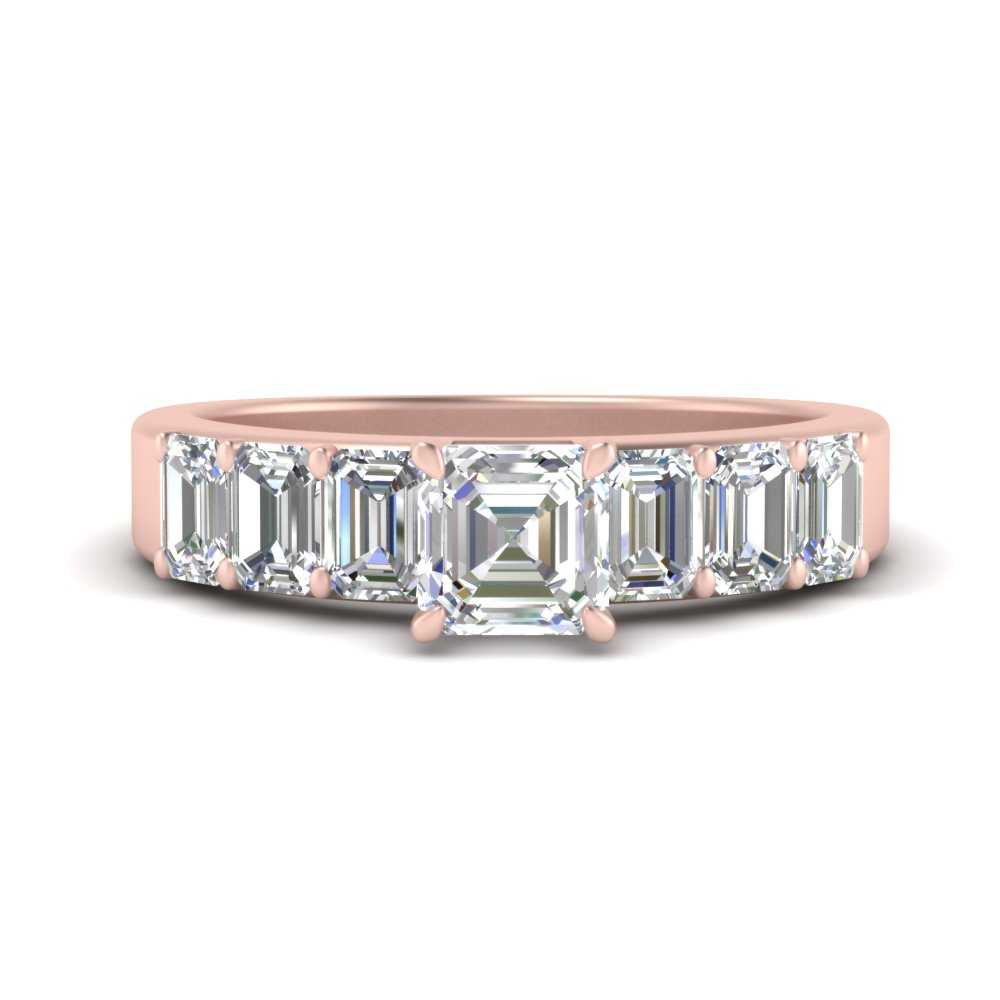 Asscher Cut Luxurious Engagement Ring