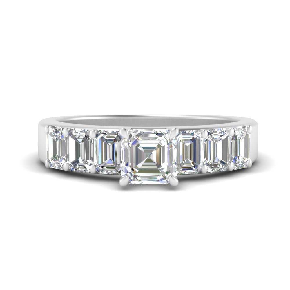 Asscher Cut Luxurious Engagement Ring