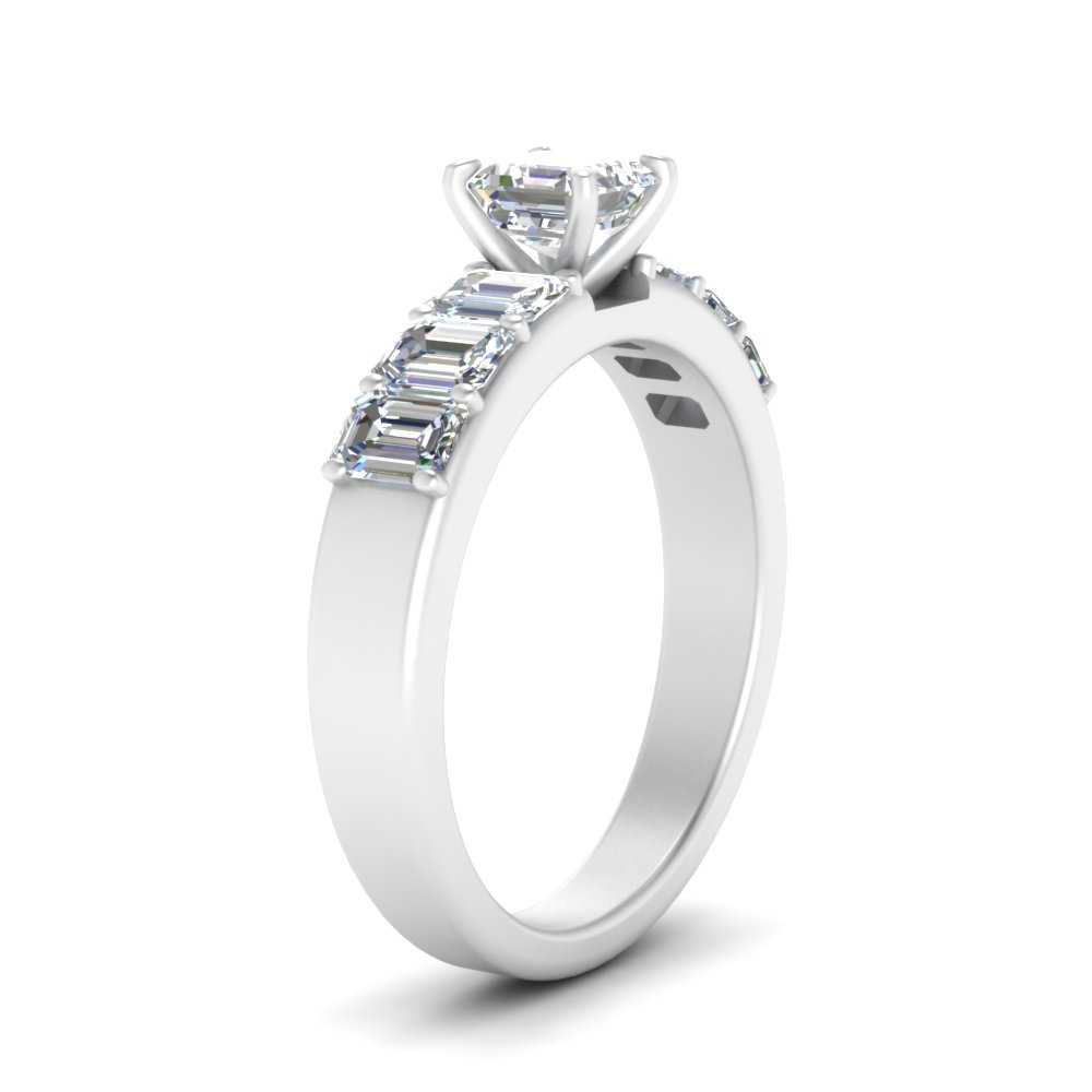 Asscher Cut Luxurious Engagement Ring
