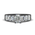 Thumbnail 10 - Emerald Cut Luxury Engagement Ring