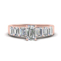 Thumbnail 7 - Emerald Cut Luxury Engagement Ring