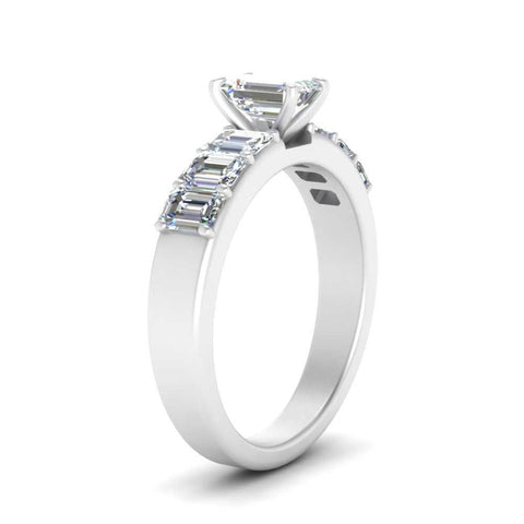 Emerald Cut Luxury Engagement Ring