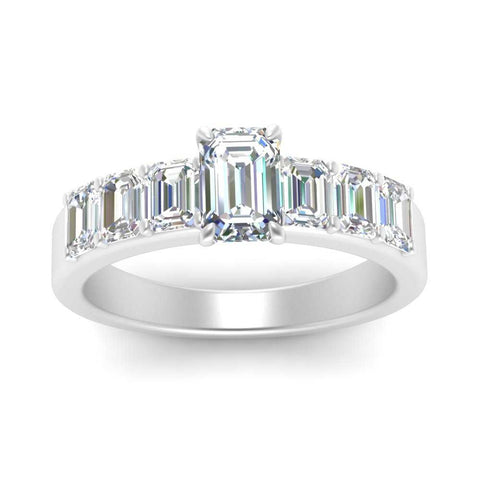 Emerald Cut Luxury Engagement Ring