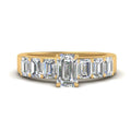 Thumbnail 4 - Emerald Cut Luxury Engagement Ring