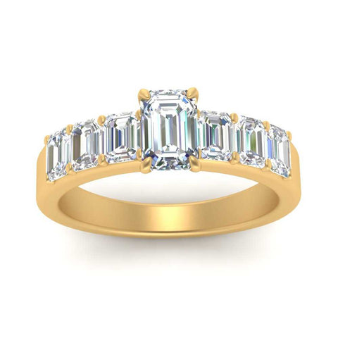 Emerald Cut Luxury Engagement Ring