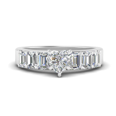 Heart Shaped Luxurious Engagement Ring
