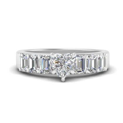 Heart Shaped Luxurious Engagement Ring