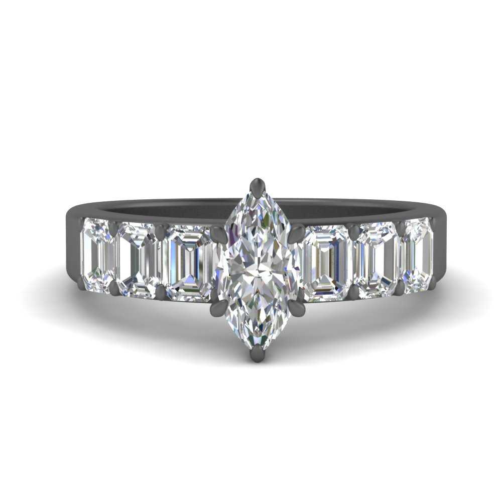 Marquise Shaped Luxurious Engagement Ring