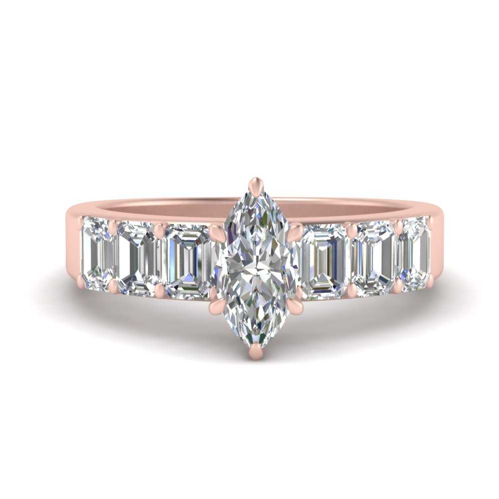 Marquise Shaped Luxurious Engagement Ring