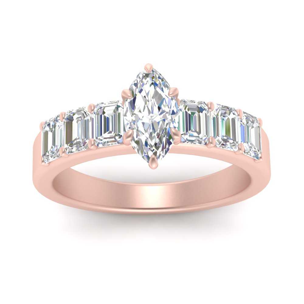 Marquise Shaped Luxurious Engagement Ring