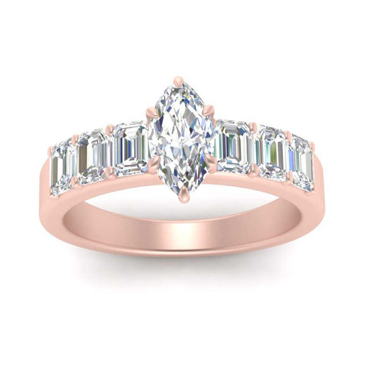 Marquise Shaped Luxurious Engagement Ring