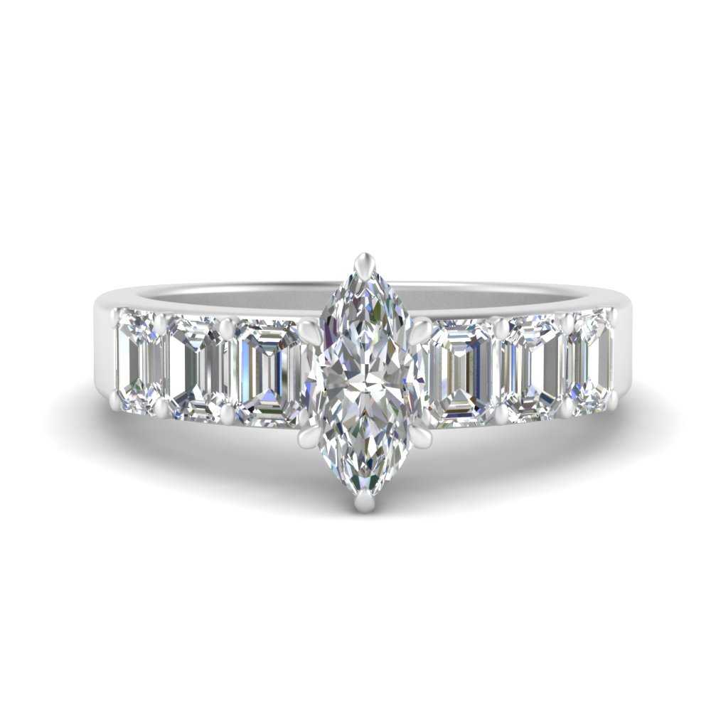Marquise Shaped Luxurious Engagement Ring