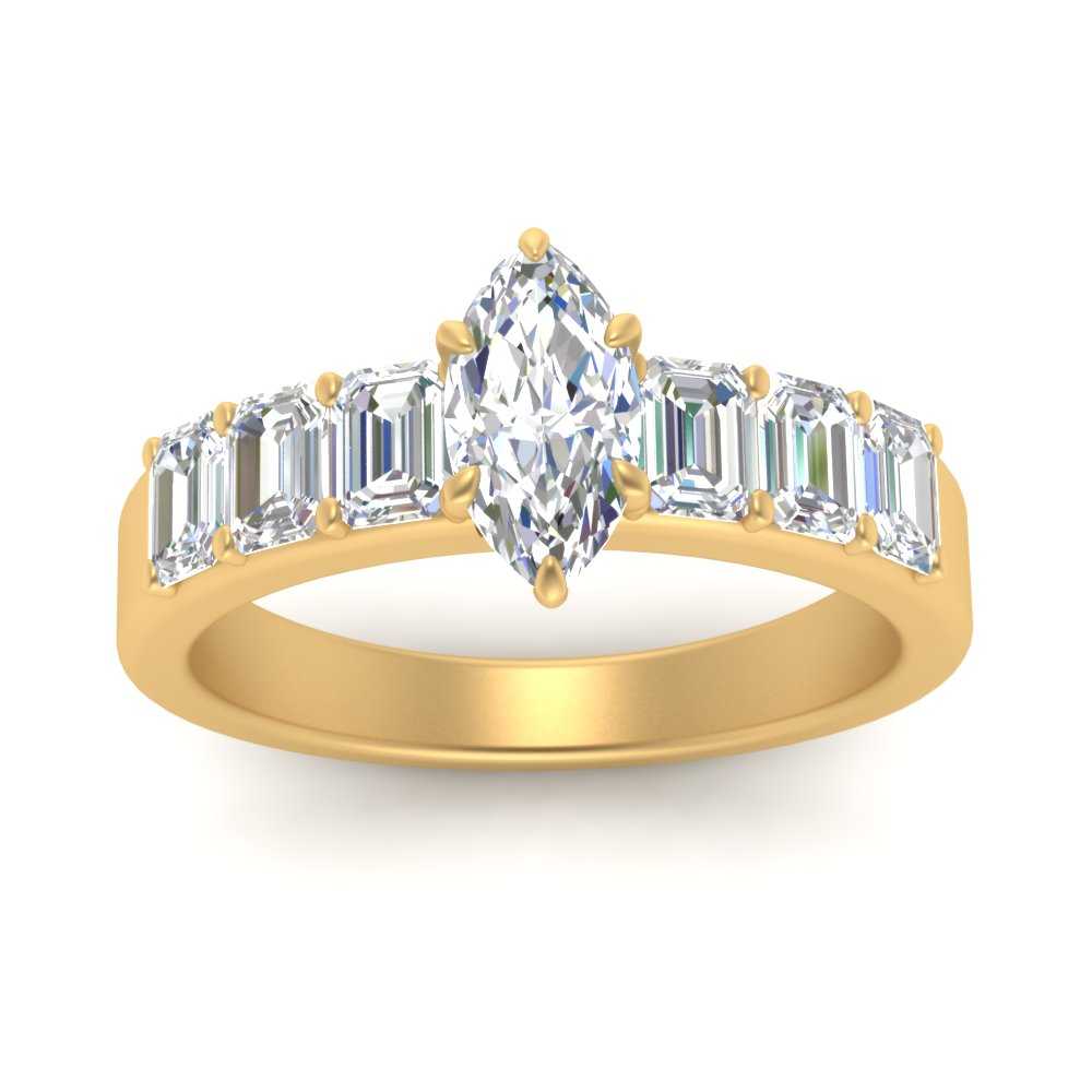 Marquise Shaped Luxurious Engagement Ring