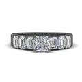 Thumbnail 10 - Princess Cut Luxurious Engagement Ring