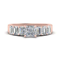 Thumbnail 1 - Princess Cut Luxurious Engagement Ring