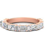 Load image into Gallery viewer, emerald-and-baguette-diamond-wedding-anniversary-band-in-rose-gold-FD11302BANGLE3-NL-RG.jpg
