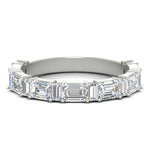 Load image into Gallery viewer, emerald-and-baguette-diamond-wedding-anniversary-band-in-white-gold-FD11302BANGLE3-NL-WG.jpg
