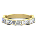 Load image into Gallery viewer, emerald-and-baguette-diamond-wedding-anniversary-band-in-yellow-gold-FD11302BANGLE3-NL-YG.jpg
