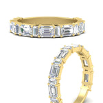 Load image into Gallery viewer, emerald-and-baguette-diamond-wedding-anniversary-band-in-yellow-gold-FD11302BANGLE3-NL-YG.jpg
