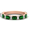 Load image into Gallery viewer, emerald-and-baguette-wedding-anniversary-band-with-emerald-in-rose-gold-FD11302BGEMGRANGLE3-NL-RG.jpg