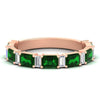Load image into Gallery viewer, emerald-and-baguette-wedding-anniversary-band-with-emerald-in-rose-gold-FD11302BGEMGRANGLE3-NL-RG.jpg
