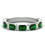Load image into Gallery viewer, emerald-and-baguette-wedding-anniversary-band-with-emerald-in-white-gold-FD11302BGEMGRANGLE3-NL-WG.jpg
