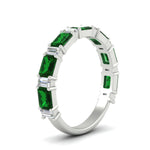 Load image into Gallery viewer, emerald-and-baguette-wedding-anniversary-band-with-emerald-in-white-gold-FD11302BGEMGRANGLE3-NL-WG.jpg
