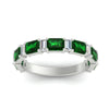 Load image into Gallery viewer, emerald-and-baguette-wedding-anniversary-band-with-emerald-in-white-gold-FD11302BGEMGRANGLE3-NL-WG.jpg