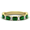 Load image into Gallery viewer, emerald-and-baguette-wedding-anniversary-band-with-emerald-in-yellow-gold-FD11302BGEMGRANGLE3-NL-YG.jpg