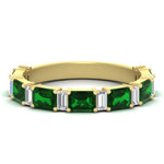 Load image into Gallery viewer, emerald-and-baguette-wedding-anniversary-band-with-emerald-in-yellow-gold-FD11302BGEMGRANGLE3-NL-YG.jpg
