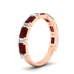 Load image into Gallery viewer, emerald-and-baguette-wedding-anniversary-band-with-ruby-in-rose-gold-FD11302BGRUDRANGLE3-NL-RG.jpg
