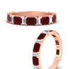 Load image into Gallery viewer, emerald-and-baguette-wedding-anniversary-band-with-ruby-in-rose-gold-FD11302BGRUDRANGLE3-NL-RG.jpg