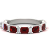Load image into Gallery viewer, emerald-and-baguette-wedding-anniversary-band-with-ruby-in-white-gold-FD11302BGRUDRANGLE3-NL-WG.jpg