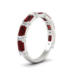 Load image into Gallery viewer, emerald-and-baguette-wedding-anniversary-band-with-ruby-in-white-gold-FD11302BGRUDRANGLE3-NL-WG.jpg