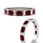 Load image into Gallery viewer, emerald-and-baguette-wedding-anniversary-band-with-ruby-in-white-gold-FD11302BGRUDRANGLE3-NL-WG.jpg
