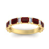 Load image into Gallery viewer, emerald-and-baguette-wedding-anniversary-band-with-ruby-in-yellow-gold-FD11302BGRUDRANGLE3-NL-YG.jpg