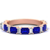 Load image into Gallery viewer, emerald-and-baguette-wedding-anniversary-band-with-sapphire-in-rose-gold-FD11302BGSABLANGLE3-NL-RG.jpg