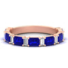 Load image into Gallery viewer, emerald-and-baguette-wedding-anniversary-band-with-sapphire-in-rose-gold-FD11302BGSABLANGLE3-NL-RG.jpg